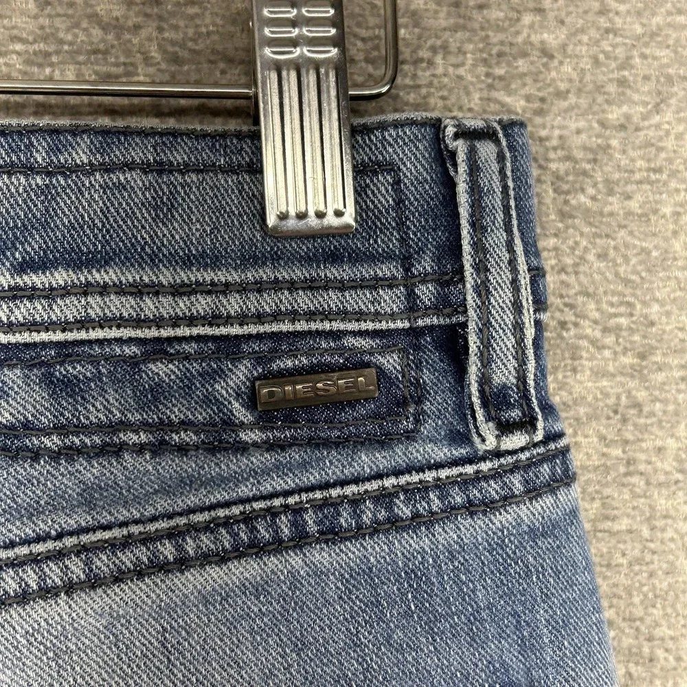 Diesel Tepphar Slim Carrot Jeans Men Size 28x32 Blue Denim Distressed Italy
